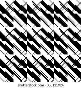 Abstract monochrome pattern, minimal geometric background. Seamlessly repeatable.