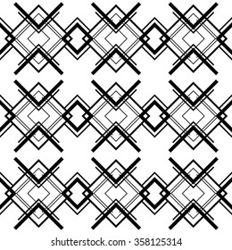 Abstract monochrome pattern, minimal geometric background. Seamlessly repeatable.