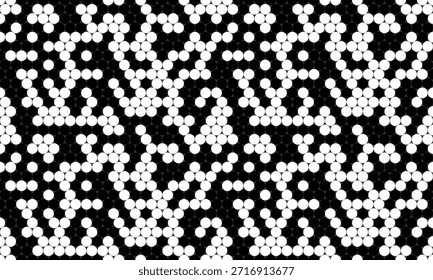 Abstractas patrón monocromático de círculos repetitivos, creando un fascinante diseño teselado. Ideal para fondos, texturas, diseño de Sitios web o proyectos de arte moderno.