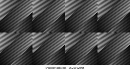 Abstractas patrón monocromo. Textura rayada. Fondo mínimo. Composición dinámica diagonal. Simple geométrico, rayas, zigzag, chevron. Gradiente de línea.