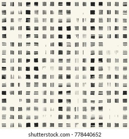 Abstract Monochrome Patterned Checked Motif