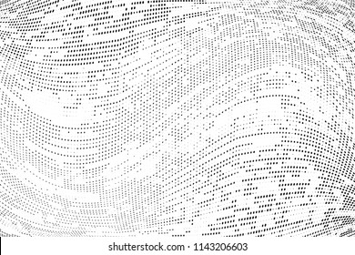 Abstract monochrome pixels halftone pattern.  Vector illustration with dots. Modern futuristic coding background