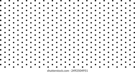 Abstract monochrome polka dot pattern design, halftone background with dotted texture pattern arranged in 30 degree diagonal lines.