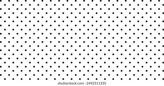 Abstract monochrome polka dot pattern design, halftone background with dotted texture pattern arranged in 45 degree diagonal lines.
