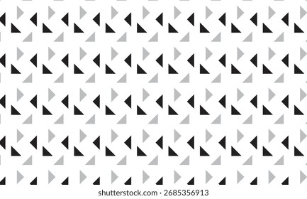 Modelo repetible monocromático abstracto del triángulo gris negro.