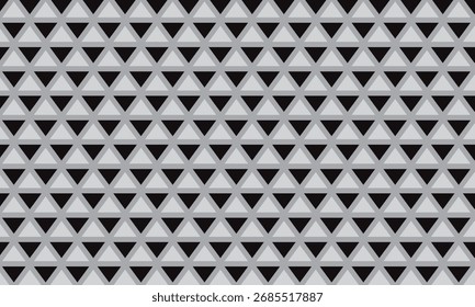 abstract monochrome repeatable black grey triangle pattern.