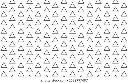 abstract monochrome repeatable black outline triangle shape pattern.
