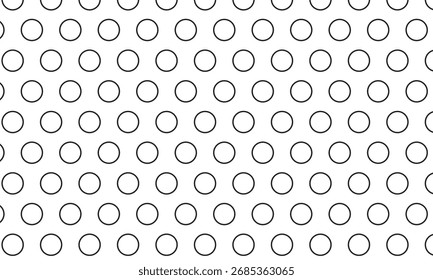 padrão de círculo de contorno preto repetível monocromático abstrato.