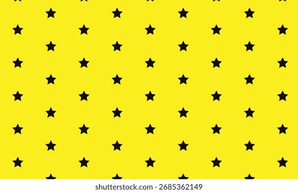 padrão de estrela preta repetível monocromático abstrato em amarelo.