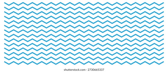 
Abstractas monocromo repetible línea azul patrón en zigzag. Modelo geométrico inconsútil azul con los triángulos. Olas Abstractas para temática náutica. Ilustración vectorial. Ilustración sobre fondo blanco.