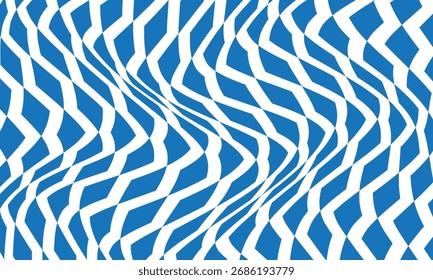 abstrato monocromático repetível azul vertical losango padrão de onda.