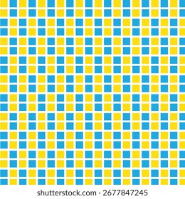 abstract monochrome repeatable blue yellow square dot pattern.