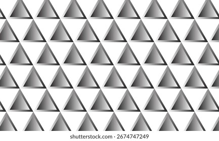abstract monochrome repeatable gradient triangle pattern art.