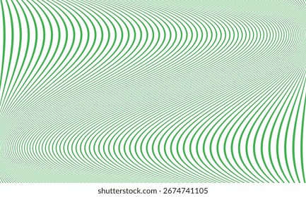 abstract monochrome repeatable green wave line pattern.