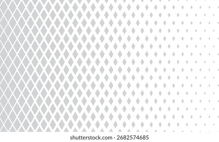 Patrón de rombo de semitono gris repetible monocromo abstracto.