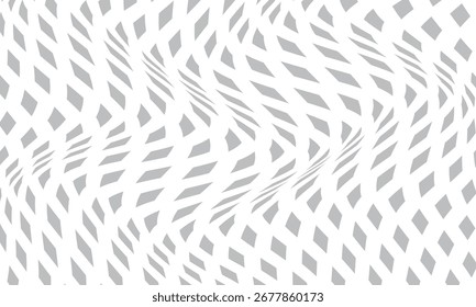 abstract monochrome repeatable grey rhombus dot wave pattern.