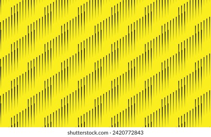 patrón de línea de diagonal negra mínimo, repetible y monocromo abstracto, en amarillo.