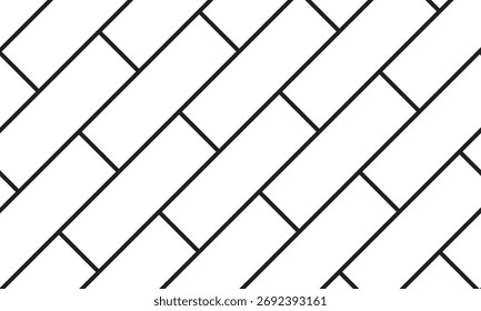 abstrato monocromático repetível esboço padrão de parede de tijolo.