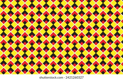 patrón abstracto monocromo repetible de rectángulo rojo amarillo negro.