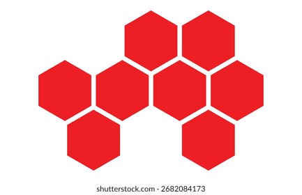 abstrakte monochrome reproduzierbare rote Wabenmuster Kunst.