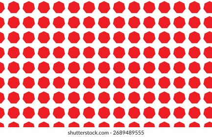 Modelo repetible monocromático abstracto del octágono rojo.