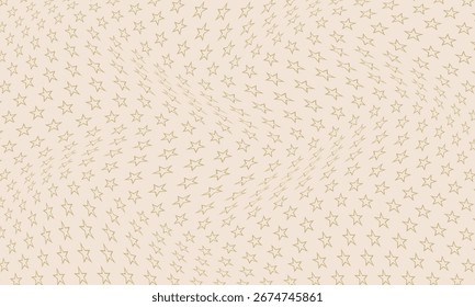 Modelo repetible monocromático abstracto de la onda de la estrella del contorno de la arena.