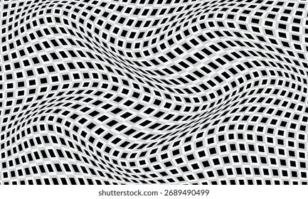 Modelo repetible monocromático abstracto de la onda del punto cuadrado.