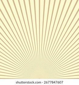 abstract monochrome repeatable tan sunrise line pattern on cream.