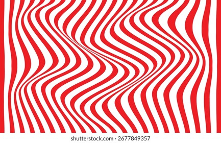 abstract monochrome repeatable vertical red line wave pattern.