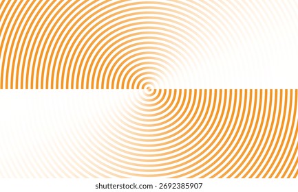 Modelo circular repetible monocromático abstracto de la línea de la ilusión del gradiente anaranjado blanco.