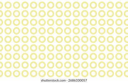 abstrato monocromático repetível amarelo duplo ponto circular padrão.
