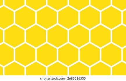 Modelo repetible monocromático abstracto del panal amarillo.