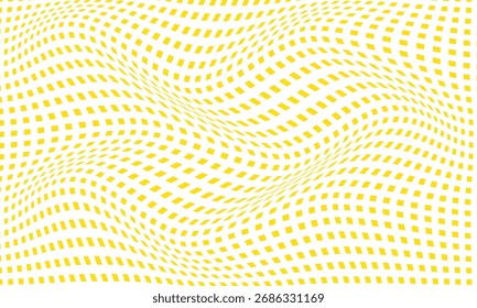 abstrato monocromático repetível amarelo quadrado onda padrão.