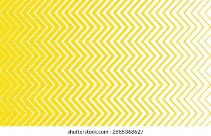 Modelo repetible monocromático abstracto del zigzag de la línea fina a gruesa del amarillo.