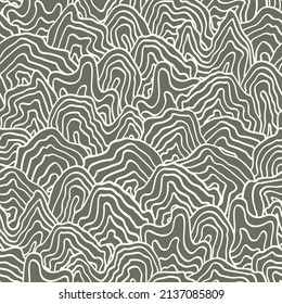 Abstract monochrome retro seamless pattern. Vintage vector illustration. Fluid lines print for fabric, stationery, any surface. Marbled texture, liquid stripes