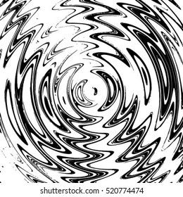Abstract monochrome ripple in water with concentric circles. Droplet falling in water vector illustration background