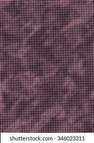 Abstract monochrome rough texture in grape color. Halftone or duotone texture. A4. Abstract vintage background. Halftone dotted pattern. Grunge background. Screen print effect. Vector illustration.