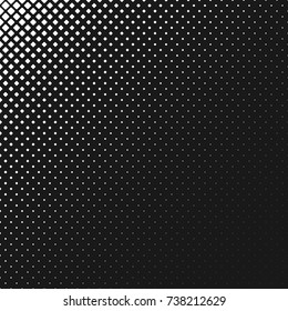 Abstract monochrome rounded square pattern background - vector graphic design from diagonal squares in varying sizes