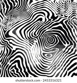 Abstract monochrome seamless line pattern with hand drawn doodle background in black and white colors. Distressed texture of weaving fabric. Vector fabric texture.