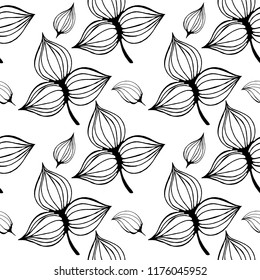 Abstract monochrome seamless pattern