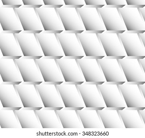 Abstract monochrome seamless pattern with CUBE shapes. Repeatable vector.