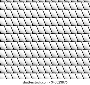 Abstract monochrome seamless pattern with CUBE shapes. Repeatable vector.