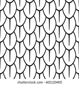 Abstract monochrome seamless pattern with geometric repeating structure in minimalistic style vector illustration