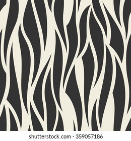 Abstract monochrome seamless pattern. Vector.