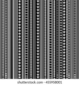 Abstract monochrome seamless pattern, vector