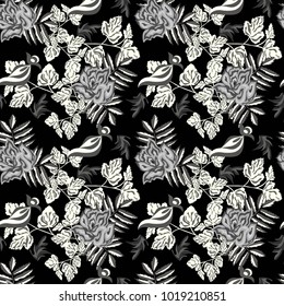 abstract monochrome seamless pattern for your design