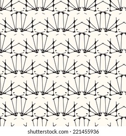 Abstract monochrome seamless pattern.Vector illustration. 