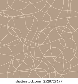 abstract monochrome seamless scribble line art vector illustration.