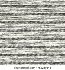 Abstract Monochrome Space-Dyed Effect Striped Textured Background. Seamless Pattern.