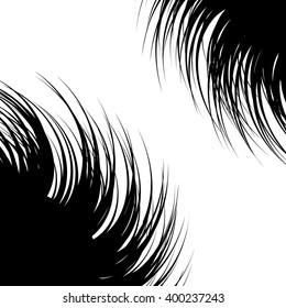 Abstract monochrome spirally, spiral element. Twisted radial shape.